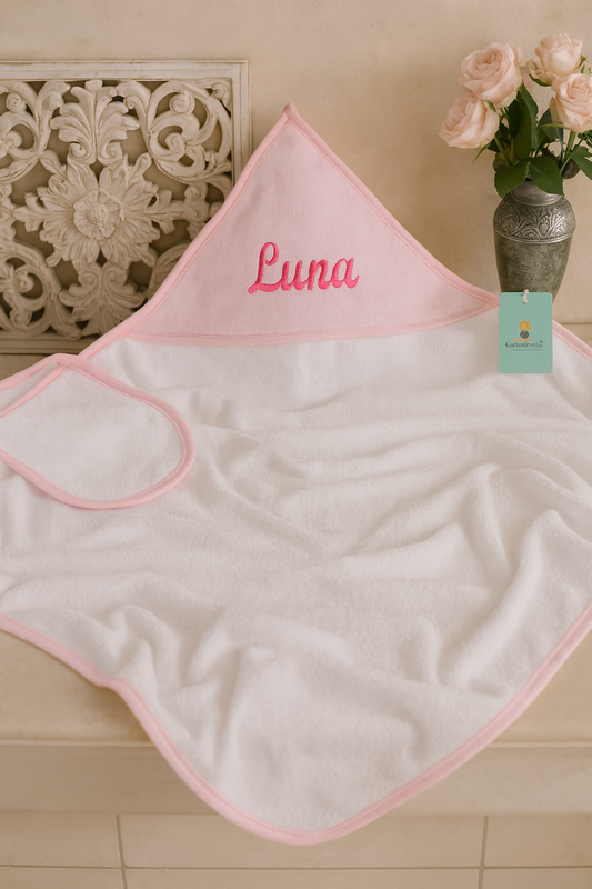 Toalla de felpa para bebé 100 % algodón niña