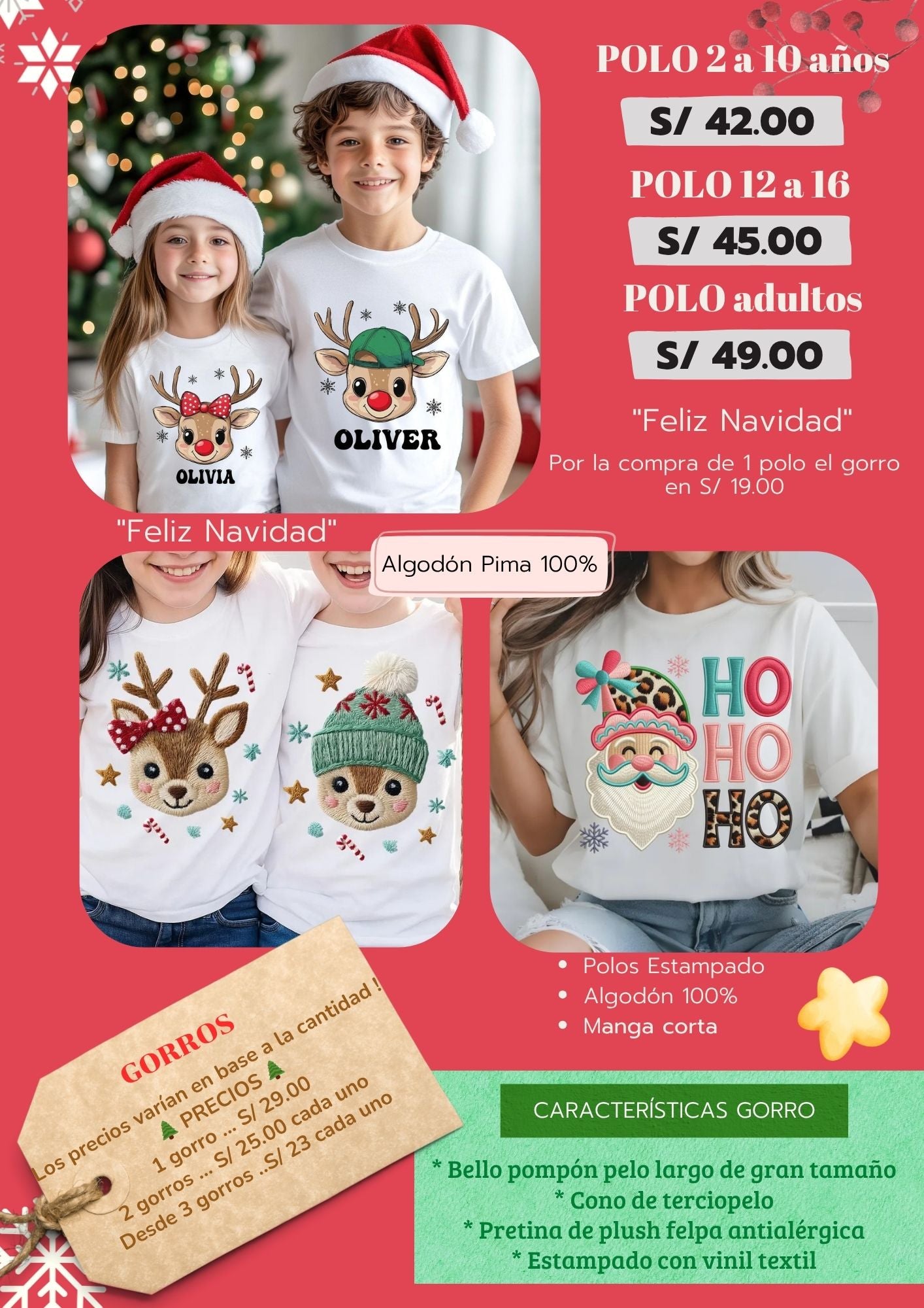polos Navideños reno
