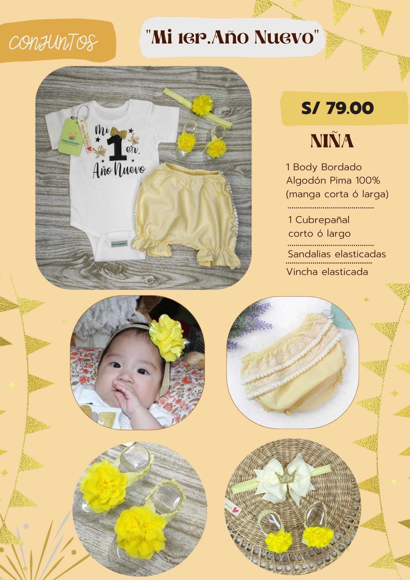 Ropa año nuevo niña 2026