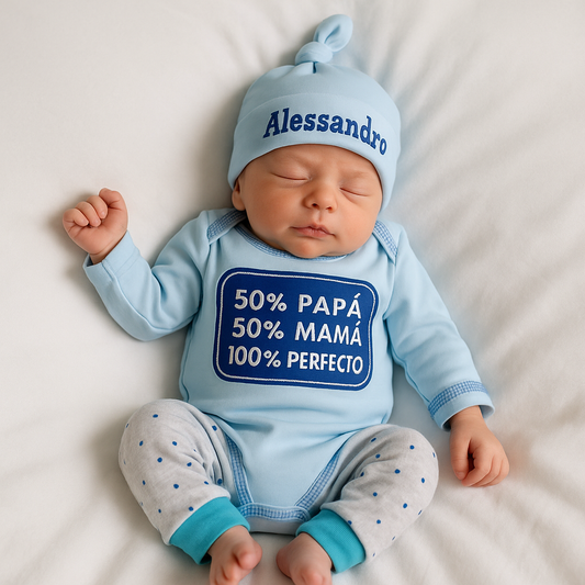 50% Papá, 50% Mamá, 100 % Perfecto