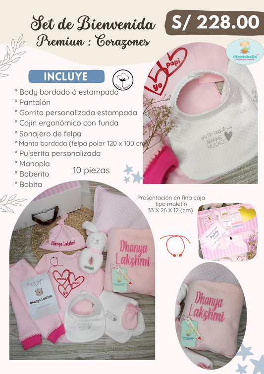 Salida de clínica PREMIUM Rosado Corazones