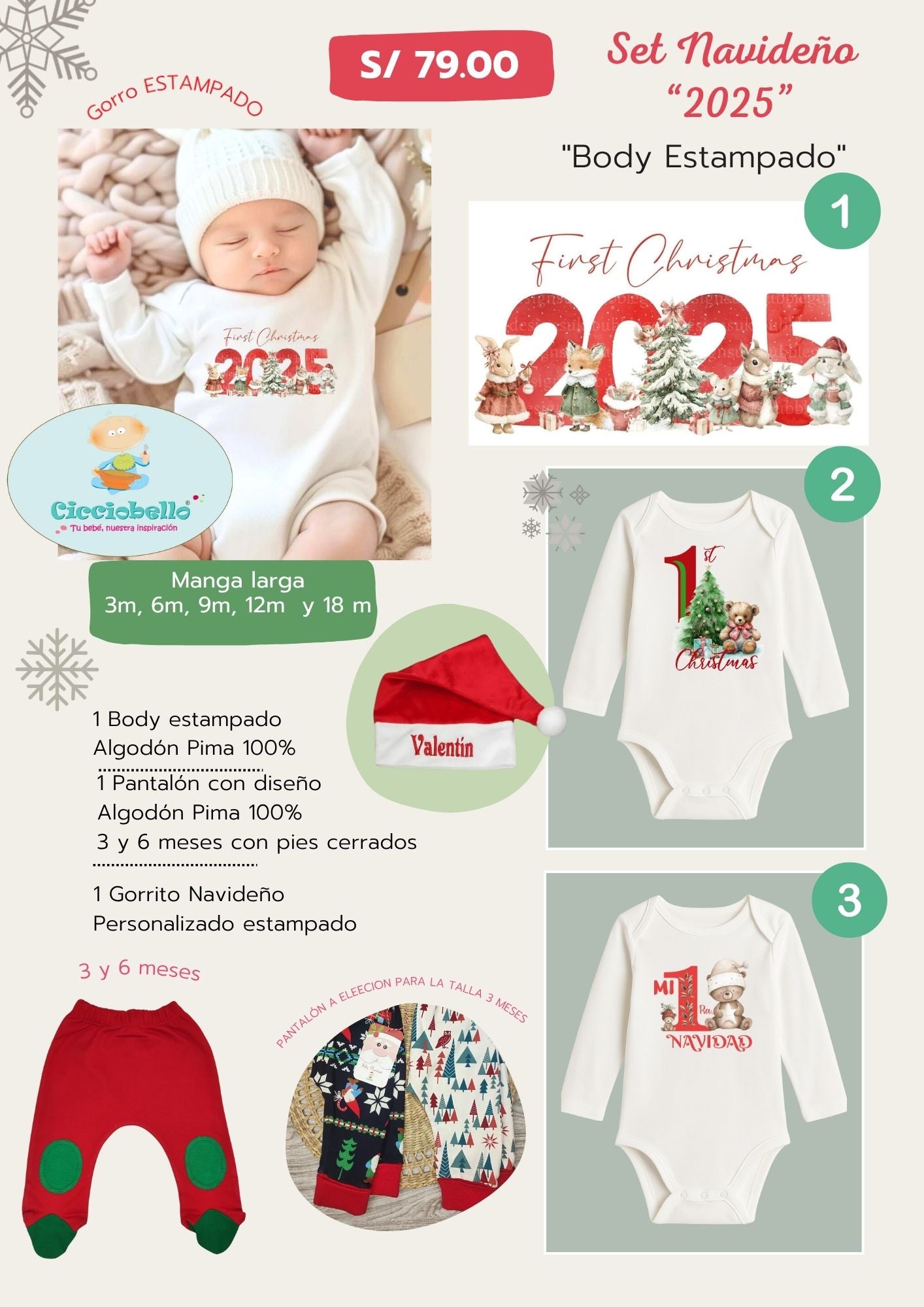 Mi primera Navidad bebés osos