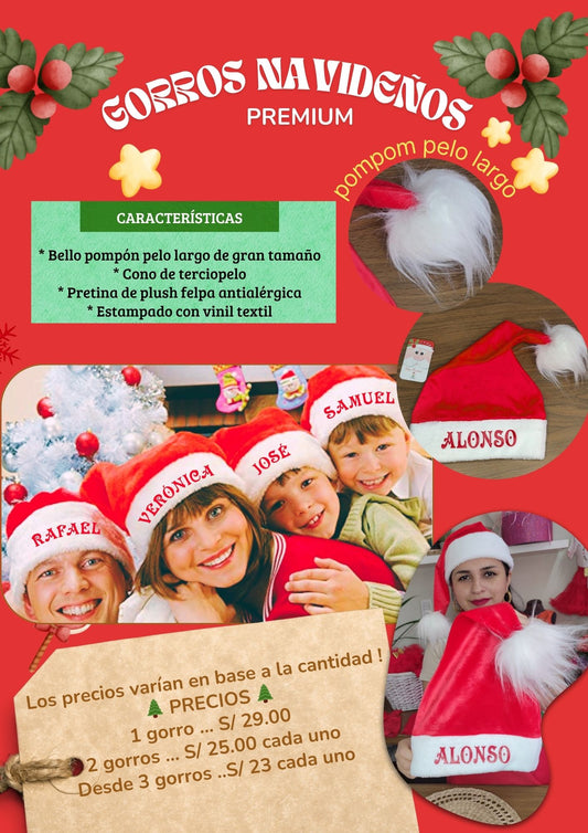 Gorros Navideños Personalizados