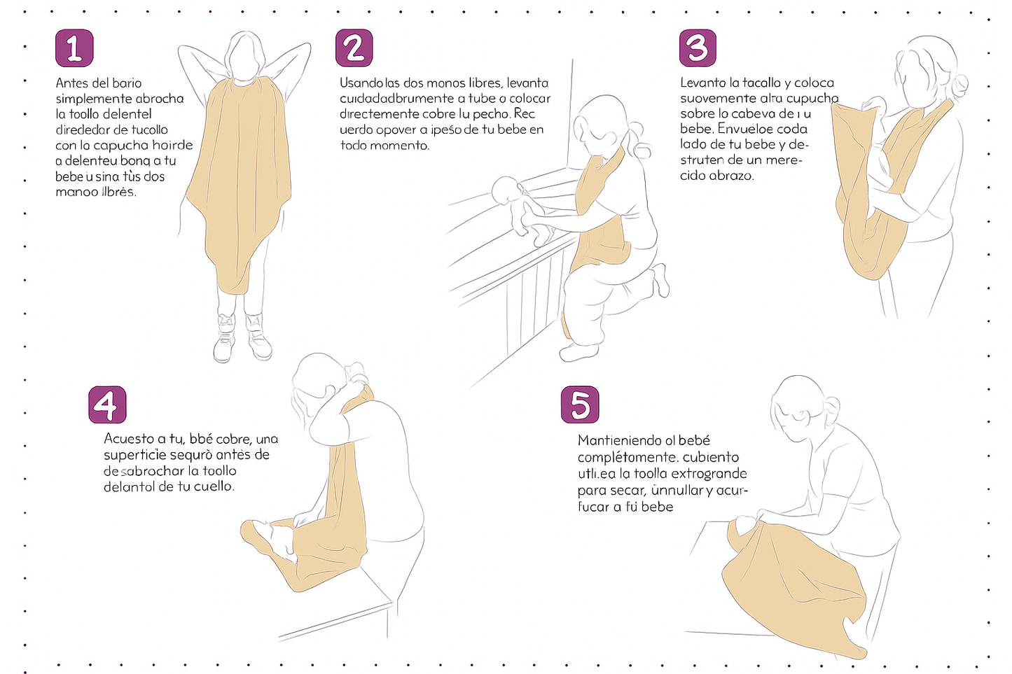 Toallas delantal para bebé